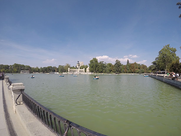 Lago em Madrid, viajando pela Europa